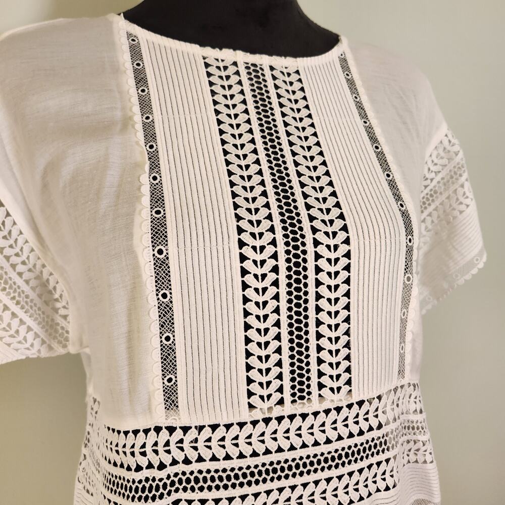 BANANA REPUBLIC NWT White Auriene Lace Maxi Dress, Size Medium - Picture 6 of 15